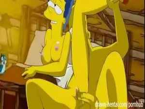In a log cabin out in the woods, Marge and Homer have a night of passionate sex