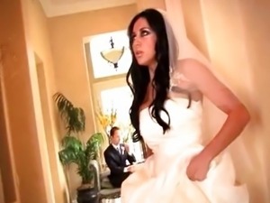 Audrey Bitoni fucks in her wedding dress