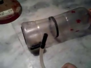 Self made pe--Vacum pump from bottle made As home