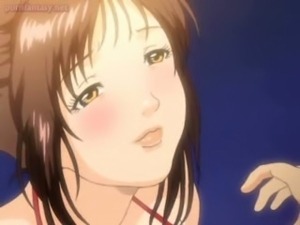 Anime honey touching her knockers