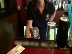 Barmaid Rihanna Samuel paid for fucking and received a facial free