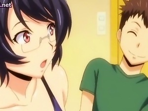 Lascive anime gets anally fingered