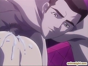 Bondage hentai pregnant with muzzle hard poked by shemale anime