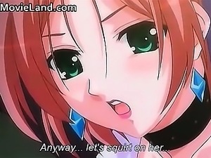 Horny anime hottie blows tube and gets