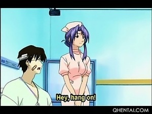 Hentai sweetie in glasses gives blowjob to her master in hospital