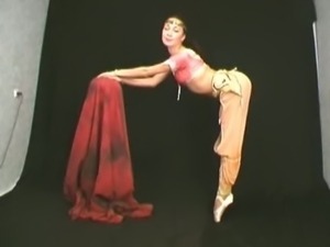 Naughty ballerina teases and provokes