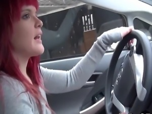 My emo teen girlfriend loves to be naughty in the car. Watch her show some...