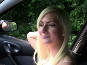 Bitch STOP - Squirting blonde fucked in the car