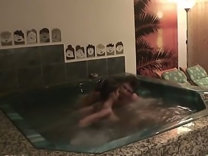 Hot brunette slut Nessa Devil makes a home porn with her friend