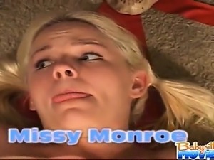 Pigtailed teen babysitter Missy Monroe getting fucked by
