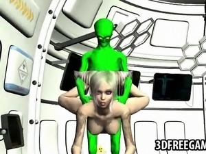 Beautiful big breasted 3D cartoon blonde hottie getting her pussy pounded...