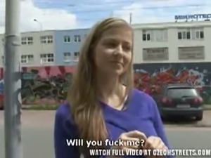 Czech blonde slut gives a great pov blowjob