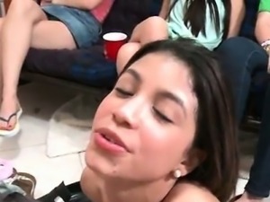 College hoes getting mouth cum filled at campus sex party