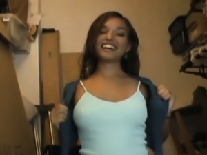 Teen beauteous bitch enjoys sex act