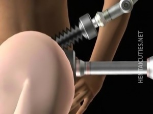 3D hentai slave ride fucking machine