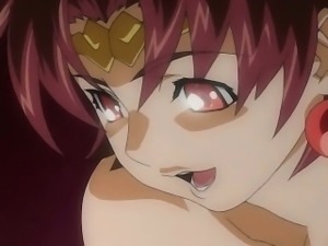 Busty anime sucks a shemale cock