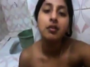 Busty Indian Teen Rubbing Her Pussy