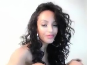 Cute Spanish Girlfriend teasing on Web Cam