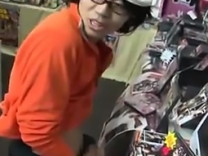 Japanese Slut Sucking Cock At The Store