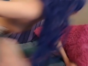 Spicy Blue Haired puss gulps high resolution