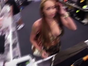 Busty blonde bitch gets fucked by Shawn