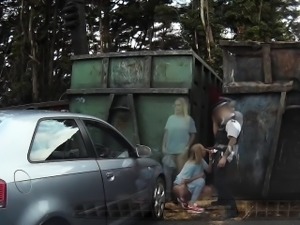 UK amateur fucked on cops car bonnet