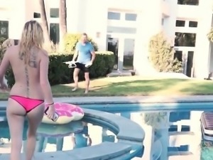 Lovely teens gets the better of this oldmans cum