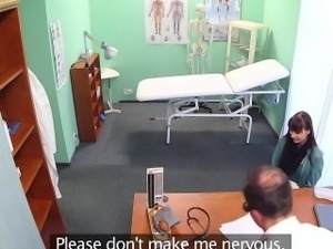 Real czech patient fucked by doctor on exam table