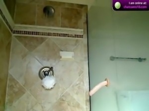 Abby Fucks Herself in the Shower on webcam 1
