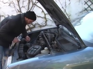 French Milf Cheats To Fuck Mechanic
