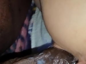 Wife gets BBC creampie