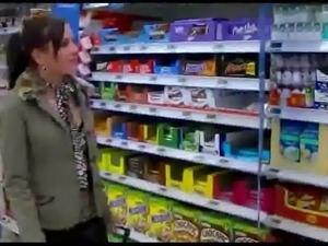 horny slut in the supermarket