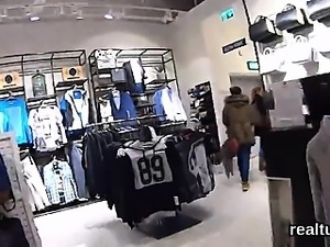 Breathtaking czech teenie gets seduced in the mall and fucke