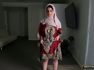 Cute Arab babe with a big ass sucks dick and gets laid