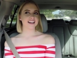 Beautiful teen Chloe Couture gets banged at the back seat