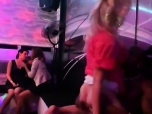 Slutty cuties get entirely crazy and nude at hardcore party