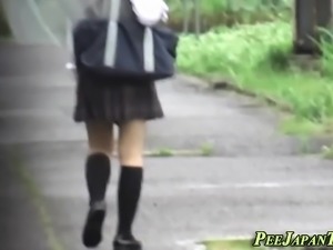 Japanese student urinates