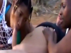 African sluts pleasing throbbing cocks outdoors