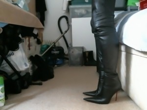 My favourite pointed Italian thigh high boots stilettos