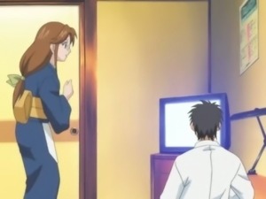 Animated couple enjoy fucking in the traditional Japanese house