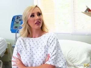 Brandi Love and Brett Rossi team up for a shag with a handsome doctor