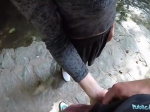 public agent lost tourist fucked outside under a bridge