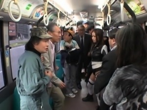 Stacked Japanese beauty gets treated like a slut in public