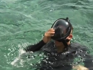 Lewd scuba-diver is so into fucking juicy pussy of charming Dolly Leigh