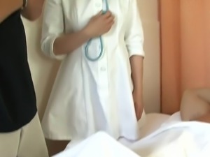 Incredibly horny Japanese nurse Fujiko Sakura gets treated with DP