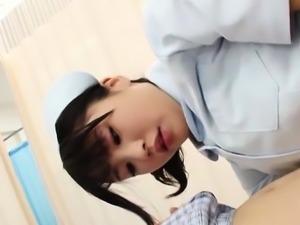 Undressed oriental nurse wants the shlong in her furry cunt