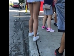 Epic street cheeks jean shorts ( candid ass)