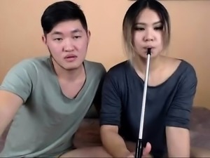 Sensual Asian teen with a fabulous ass gets fucked on webcam