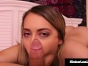 Step Sis Kimber Lee Stuffs Her Mouth With Step Bro's Cock!