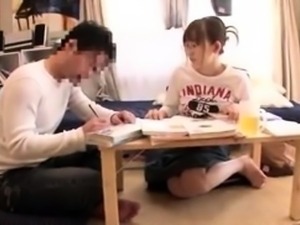 Busty Asian teen gets schooled in hardcore sex by her tutor 